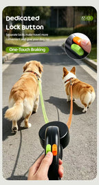 2-in-1 Tangle-Free Dual Dog Leash with LED Light