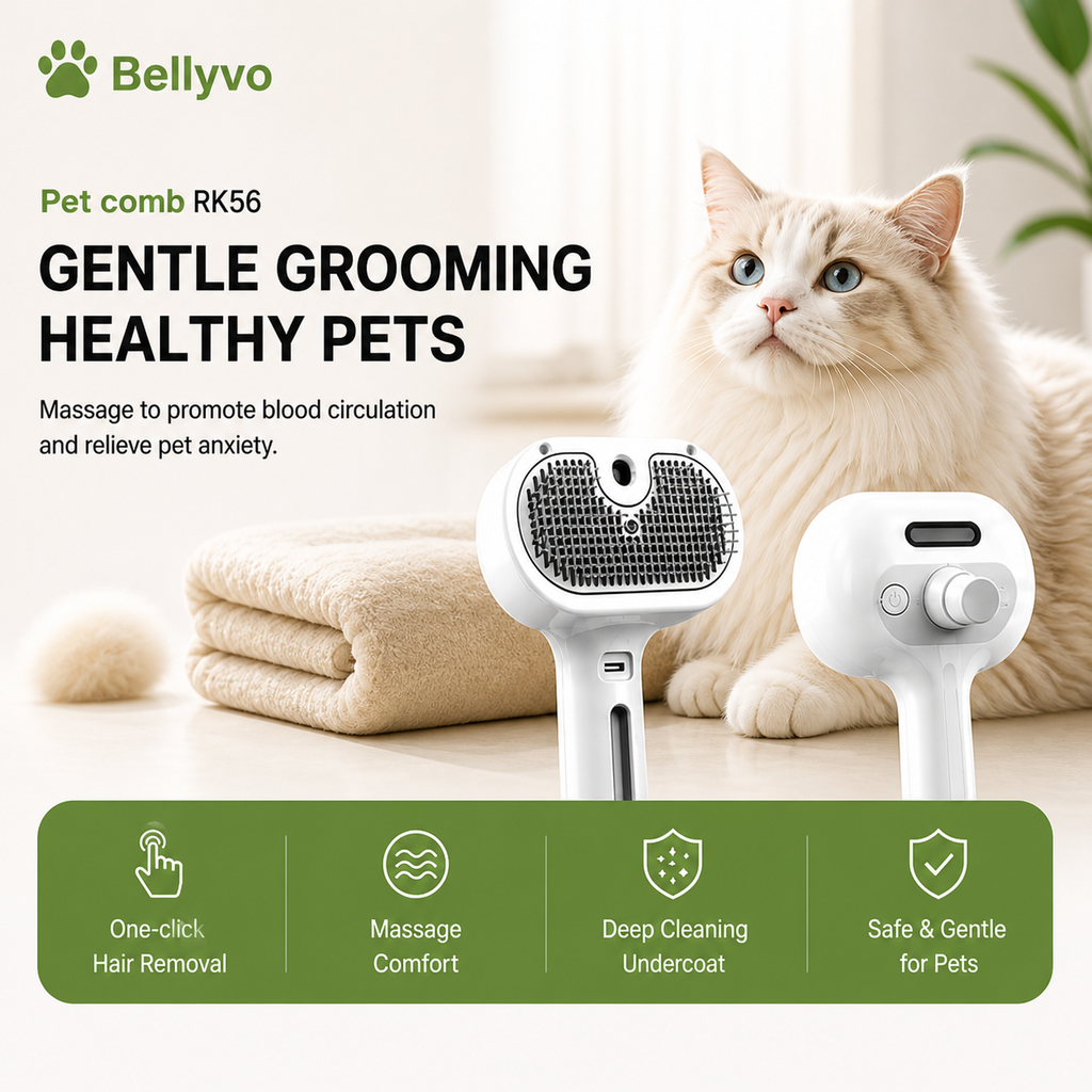 Self-Cleaning Pet Grooming Brush for Dogs & Cats
