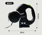 2-in-1 Tangle-Free Dual Dog Leash with LED Light