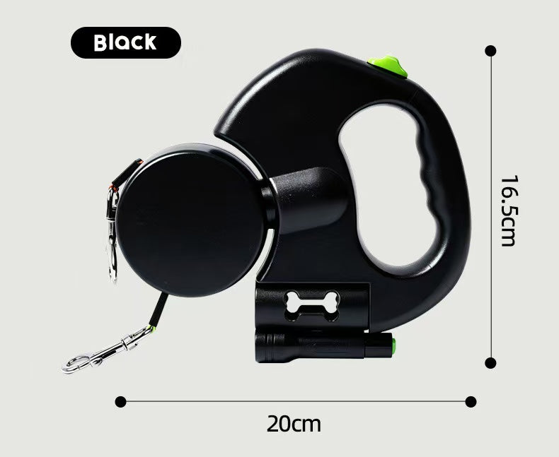 2-in-1 Tangle-Free Dual Dog Leash with LED Light